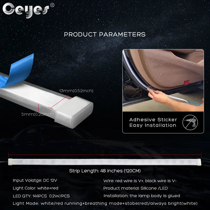 Ceyes 2 шт./лот автомобильные аксессуары теневой свет Автомобильная дверь