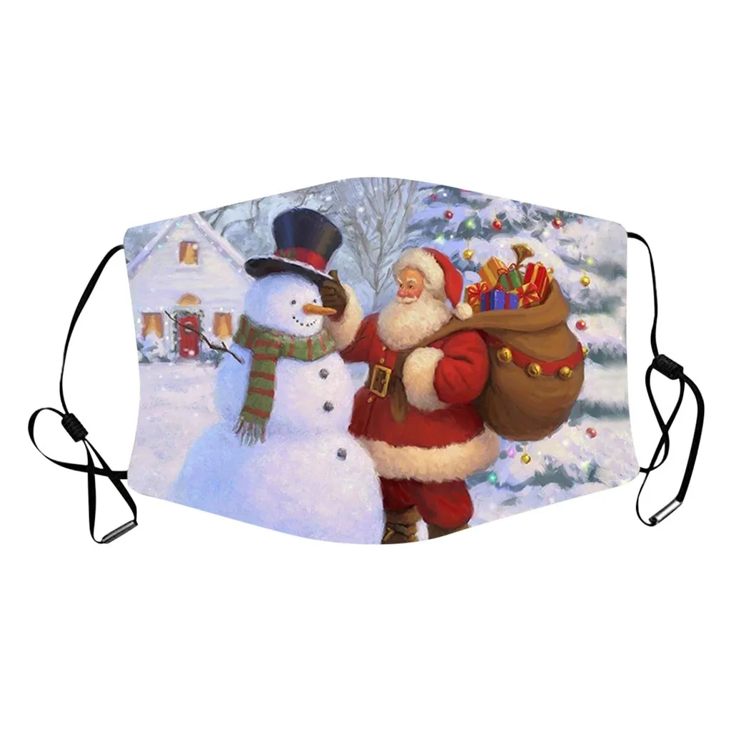 25 # Merry маска для новогодней Вечеринки Снеговик Санта Клаус Лось активированного