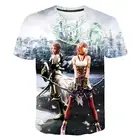 Новая модная крутая футболка с 3D-принтом финальной фантазии, Летние Стильные мужские, женские, детские, повседневные крутые Топы с коротким рукавом для мальчиков и девочек