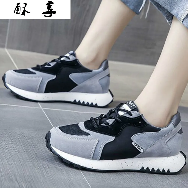 

2021 Fashion Woman Platform Vulcanized Shoes Walking Comfort Spring Autumn Casual Woman Sneaker Lace-up Breathable Woman Shoes