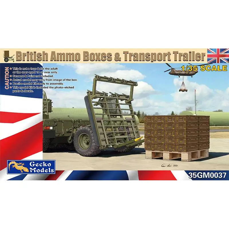 

Gecko Models 35GM0037 1/35 British Ammo Boxes&Transport Trailer Model Kit