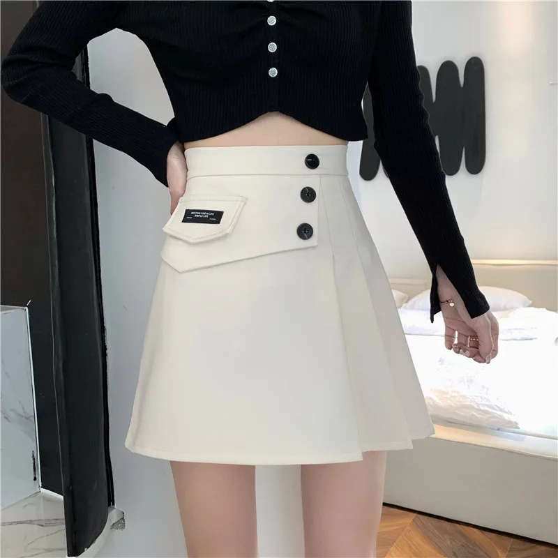 

Women's All-match Irregular A-line Skirt Summer New Girls High Waist Cute Pleated Skater Tennis Skirt