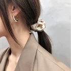 Серьги-кольца гладкие изысканные в Корейском стиле для женщин и девушек, модные ювелирные украшения для свадьбы и вечеринки, 2022