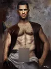 Художественные принты Мужская обнаженная Картина на холсте с ручной росписью детализированный портрет красивые молодые мужские nudes геи