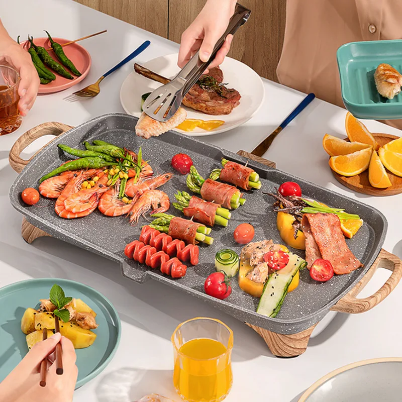 Антипригарная и легко моющаяся Бытовая Бездымная барбекю-машина высокомощная