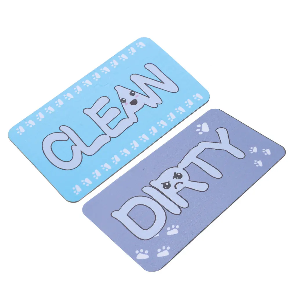 

Dishwasher Magnetic Dual-sided Sign Kitchen Dish Washer Cleaning Indicator