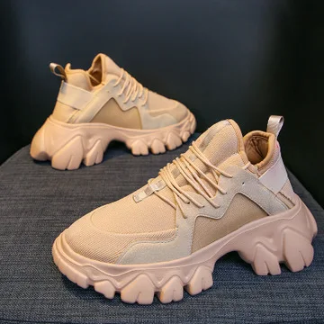 2019 г. новая весенняя женская обувь на высоком толстом каблуке дышащая Спортивная