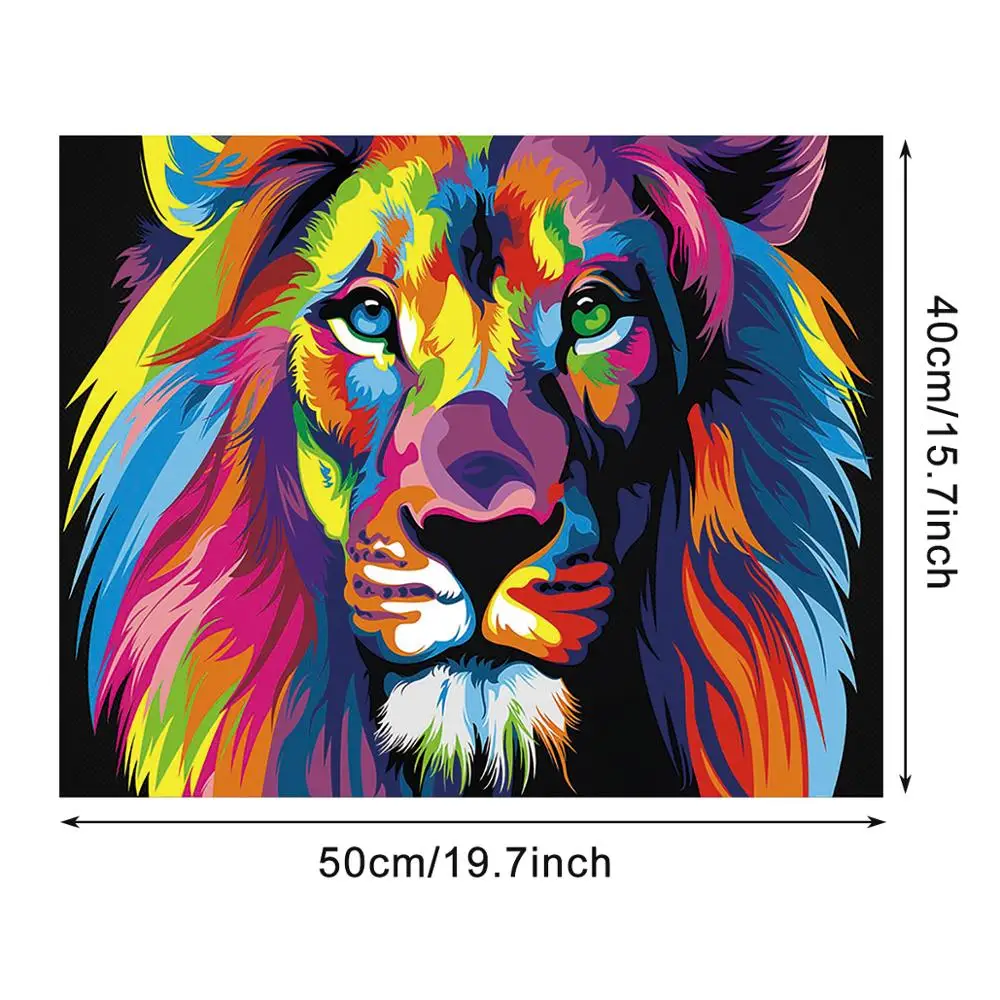 

Colorful Animals Oil Painting By Numbers Abstract Digital Canvas Painting Kits Frameless Modern Wall Art Picture For Home Decor