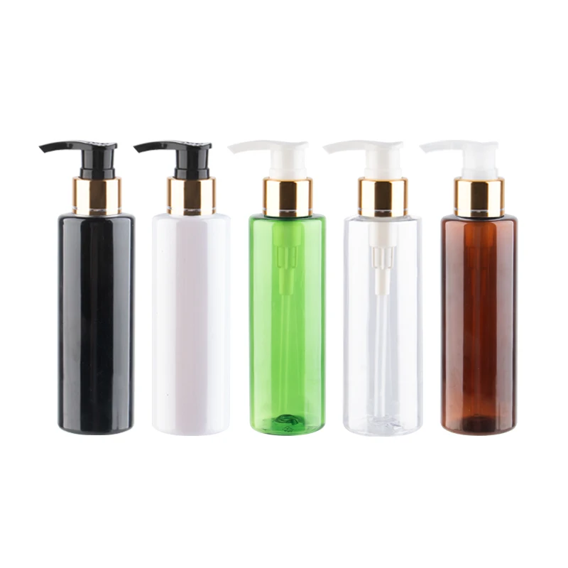 

150ml X 25 Luxury Gold Screw Lotion Pump Bottles 150cc Liquid Soap Washing Dispenser Cosmetic Packaging Bottle DIY Containers