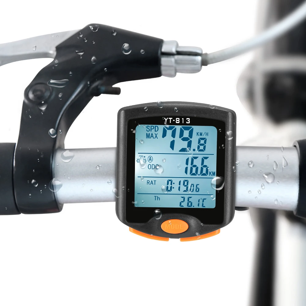 Водонепроницаемый велосипедный компьютер беспроводной и проводной секундомер