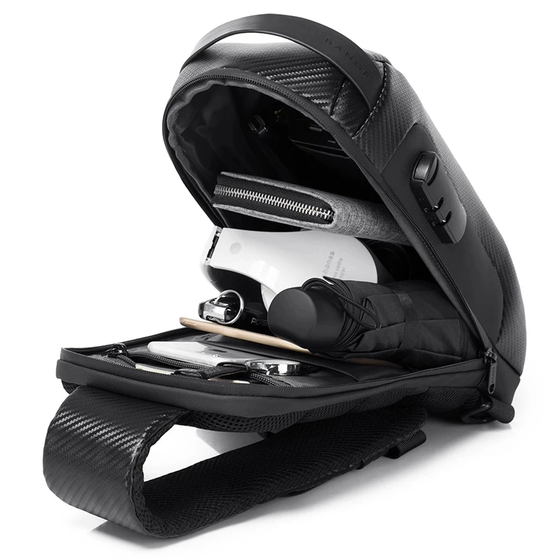 Сумка через плечо для мужчин Многофункциональный мессенджер на ремне с защитой