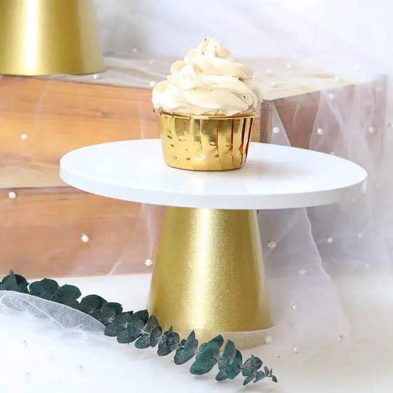 

White Cake Stand Metal Dessert Table Cake Tray Christmas Birthday Party Macaron Cupcake Rack Stand For Wedding Gold