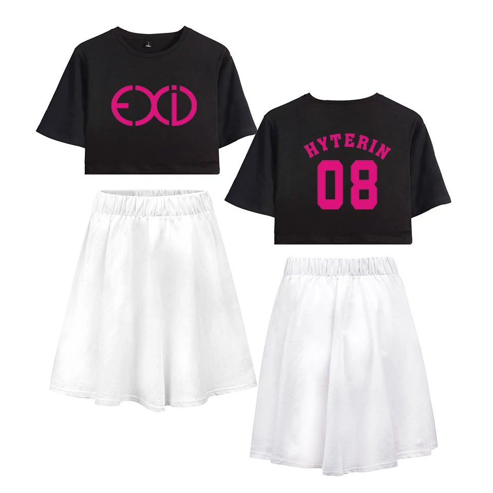 EXID Exceed in Dreaming комплект из двух предметов короткая юбка костюм летняя рубашка с