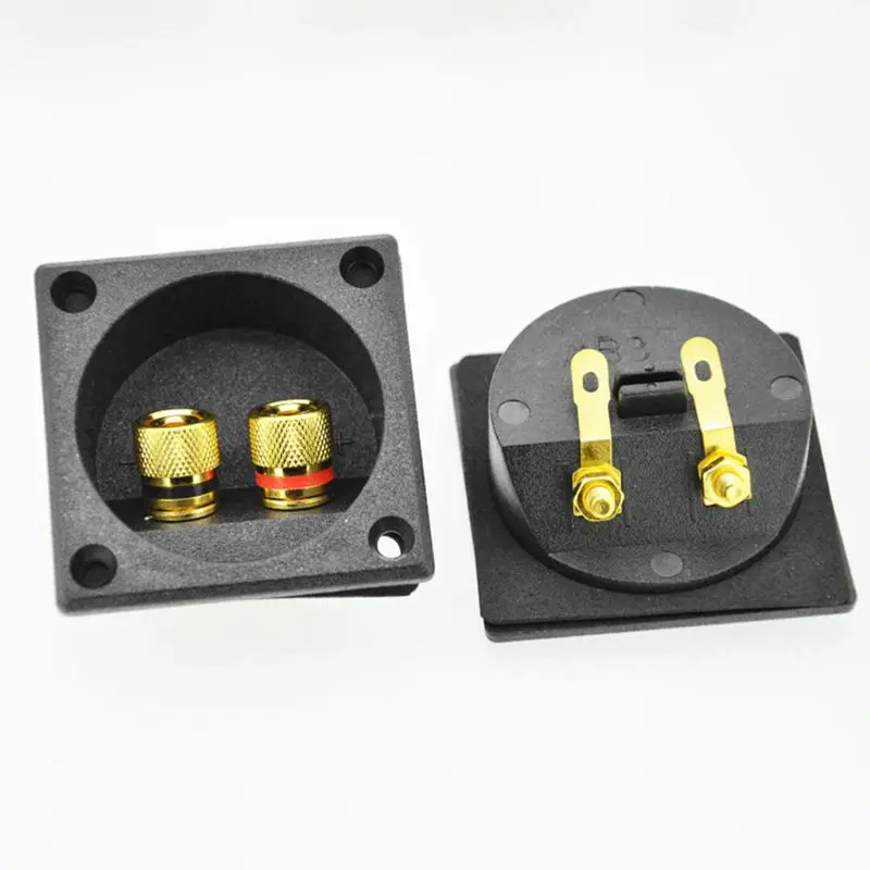 

2 Way Speaker Box Terminal Binding Post Cup DIY Home Car Stereo Screw Cup Connectors Subwoofer Plugs G2AC