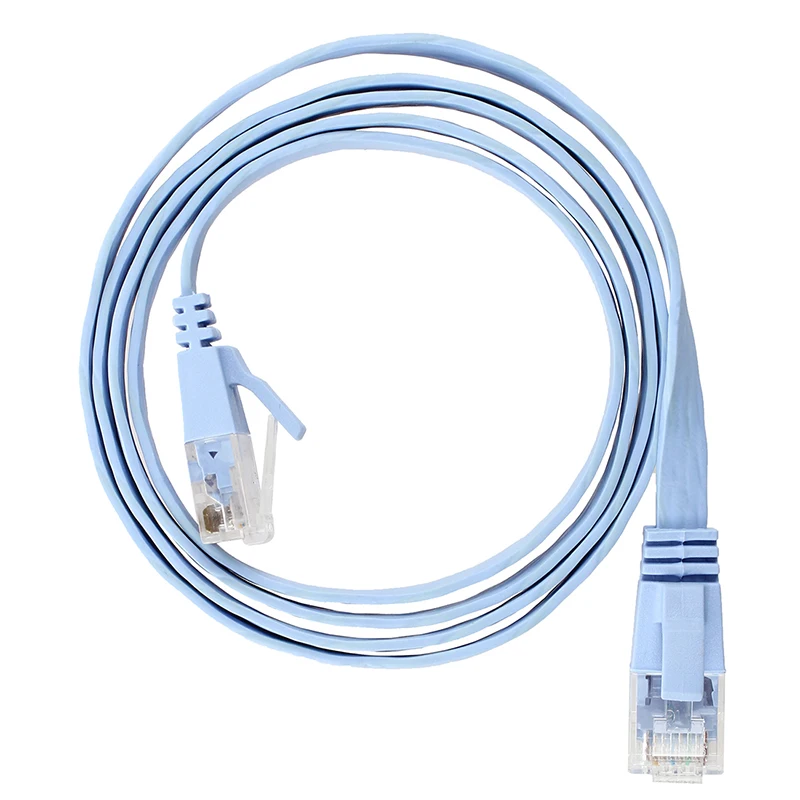 1 м CAT6 Ethernet кабель Lan плоский сетевой с интерфейсом RJ45 синий|Электрические