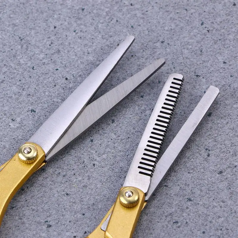 Режущий инструмент для укладки волос прямые и зубные ножницы костюм из