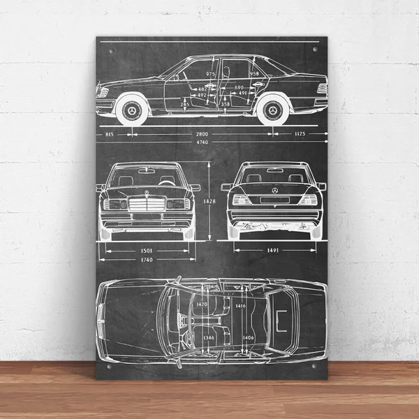 

W124 Car Metal Tin Sign Pin Up Metal Sign Metal Decor Wall Sign Wall Decor (20cmx30cm)