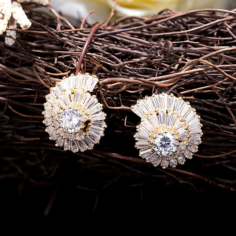 Модные минималистичные серьги сверкающие и креативные женские Спиральные