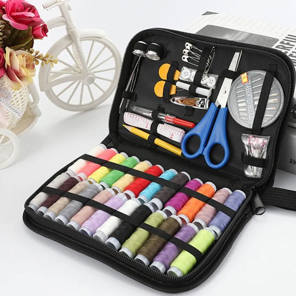

97 Pcs Sewing Kits DIY Multi-function Sewing Box Set for Hand Quilting Stitching Embroidery Thread Sewing Accessories