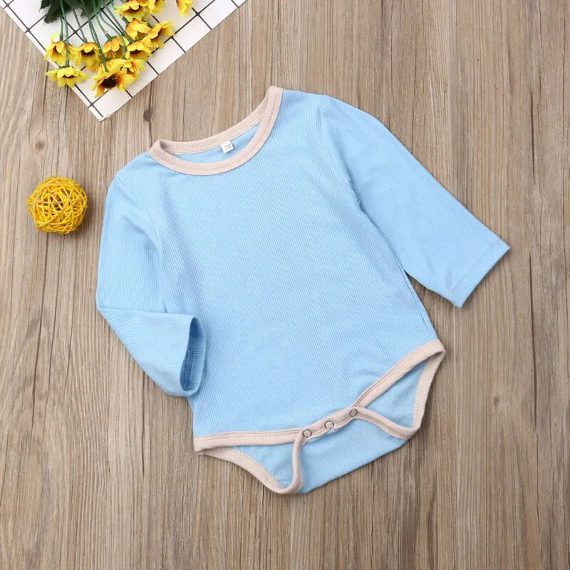 Комбинезон с длинными рукавами для новорожденных мальчиков и девочек детский