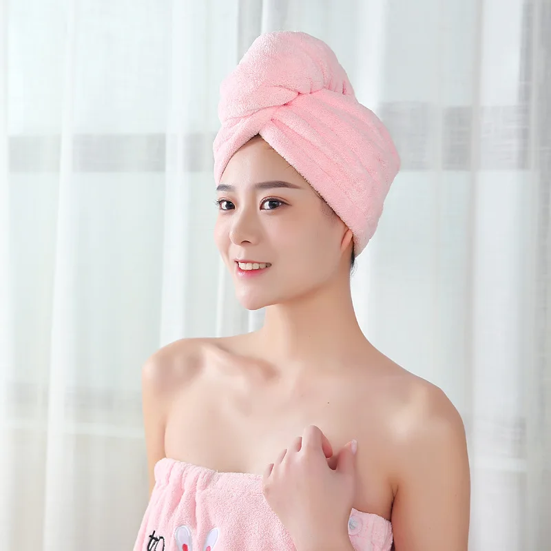 

Microfiber Bath Towel Hair Dry Quick Drying Womens Girls Lady's Towel After Shower Head Wrap Dry Hair Hat Cap Turban Winter Supl