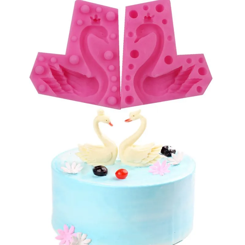 3D Корона Форма для выпекания в виде лебедя силиконовая форма торта с помадкой