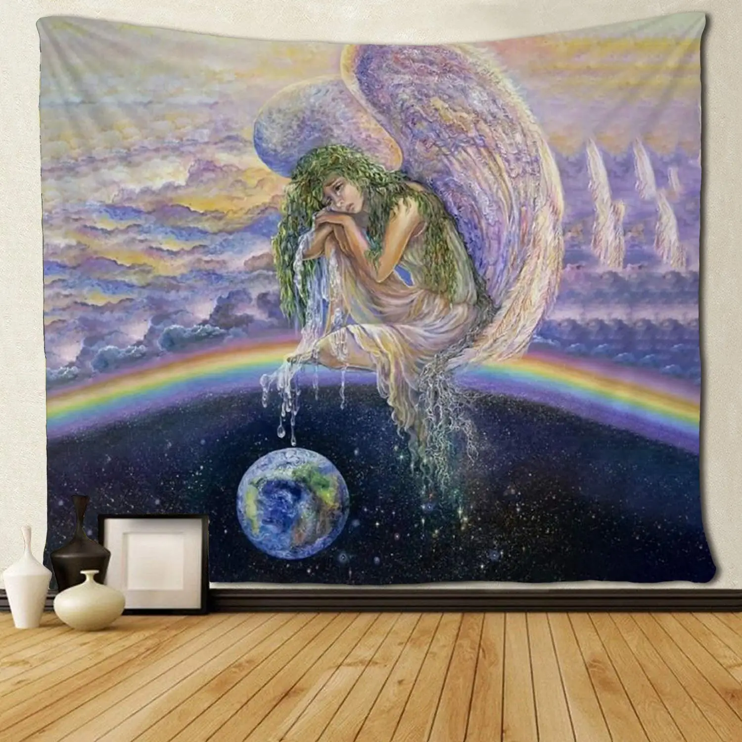 

Angel Tears Illustration Tapestries Unique Art for Bedroom Living Room Dorm