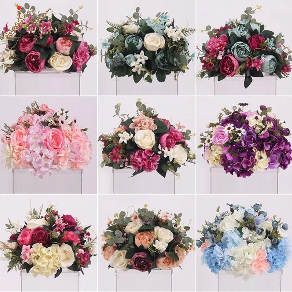 

New Style Rose Artificial Flower Wedding Road Lead Flowers Wedding Centerpiece Home Decoration 12 Colors
