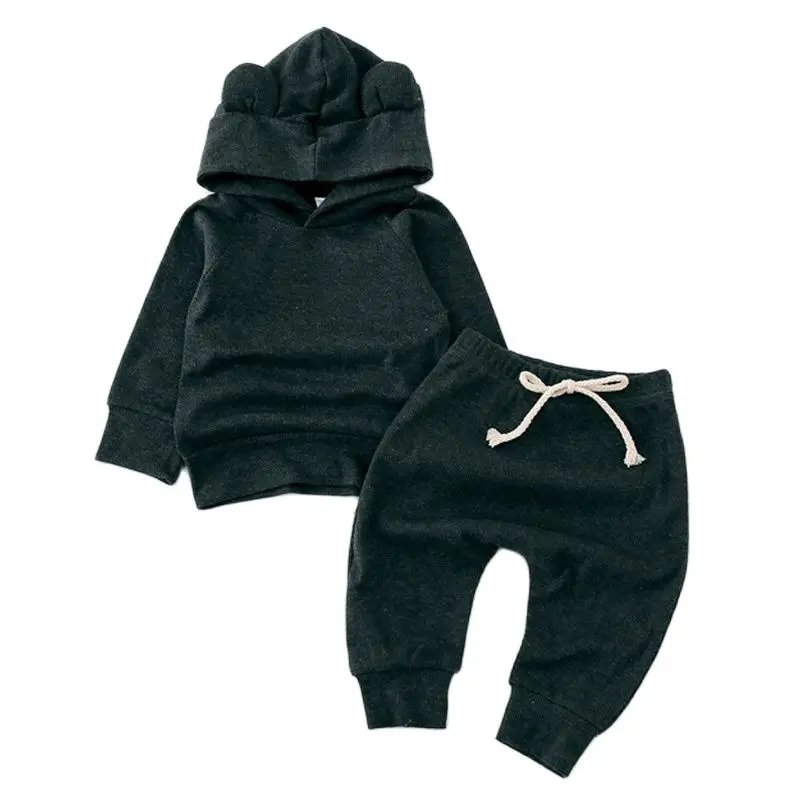 Новинка весна-осень 2022 Одежда для маленьких девочек с капюшоном + штаны наряды