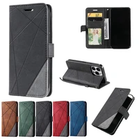 clamshell bracket card lanyard phone case for iphone 13 pro max leather flip cover soft shockproof back cover for iphone 13 case