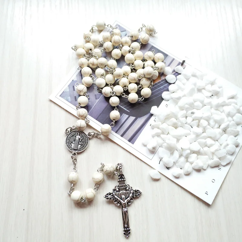 Длинные белые камни QIGO яркие украшения для мужчин и женщин|Ожерелья с подвеской| |