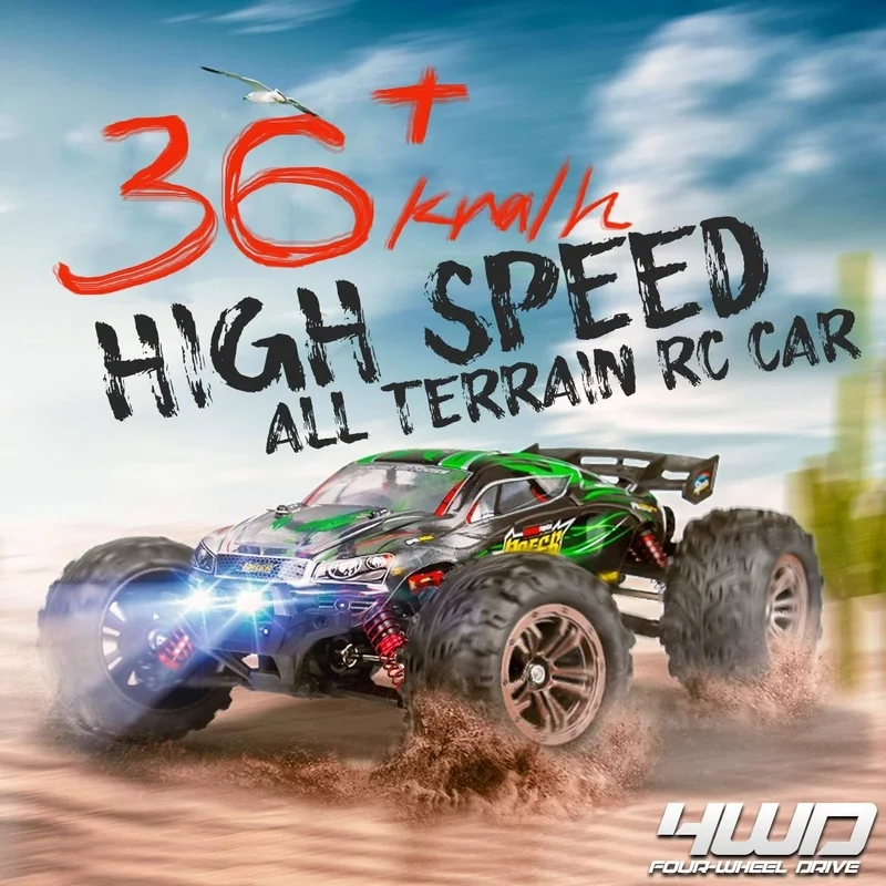 Высокая скорость 36 км/ч 4WD Радиоуправляемая машина вездеход водонепроницаемые
