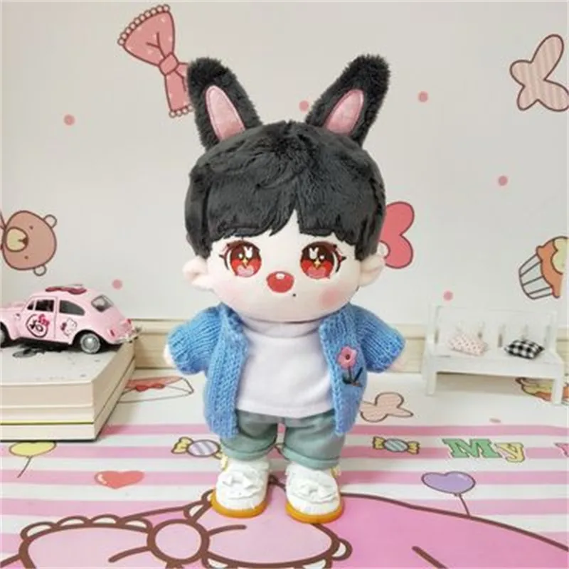 

20CM Pop Star Idol Plush Doll Clothes Wang Yibo Xiaozhan With The Same Paragraph Plush Doll Clothes Accessories