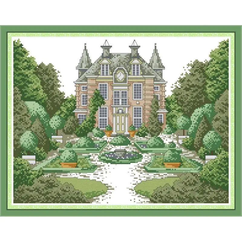 Набор для вышивки крестиком joy Sunday Manor DMC экологичный хлопок 11 и 14 карат вышивка
