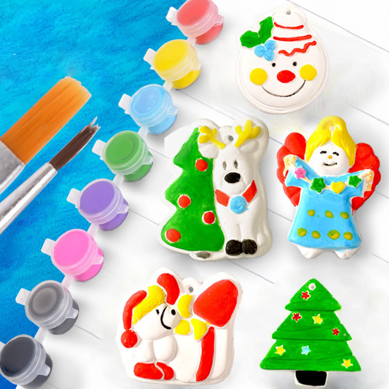 Штукатурка Краска ing Kit краска свои собственные фигурки 15 шт. с 8 Pots краски и 2 шт