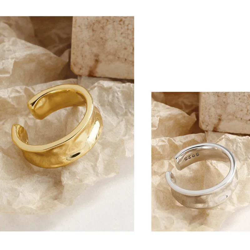 Посеребренные серьги золотого цвета геометрические круглые минималистичные