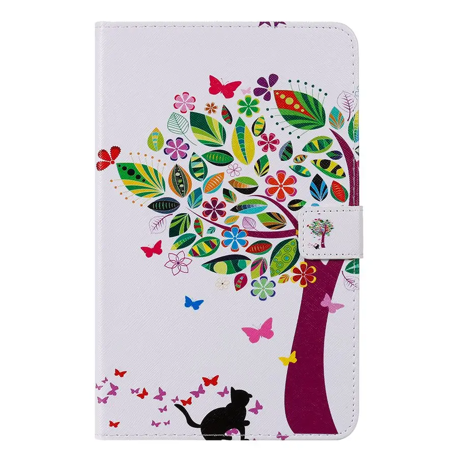 

3D City Printed Leather Case For Samsung Galaxy Tab A 8.0 2019 with S-Pen SM-P200 SM-P205 Cover With Card Slot Case +Film+Pen