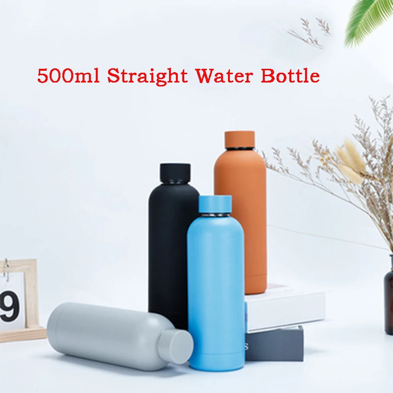 Оптовая продажа прямая бутылка для воды с маленьким горлышком дорожная кофейная