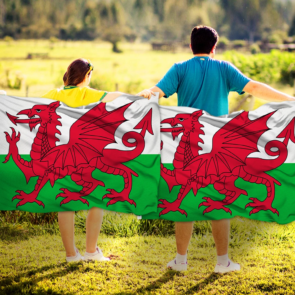 

Wales Welsh National Red Dragon of Cadwaladr Flag - Vivid Color and Fade Proof - 3X5 Ft 300D Polyester Flag UV Resistant