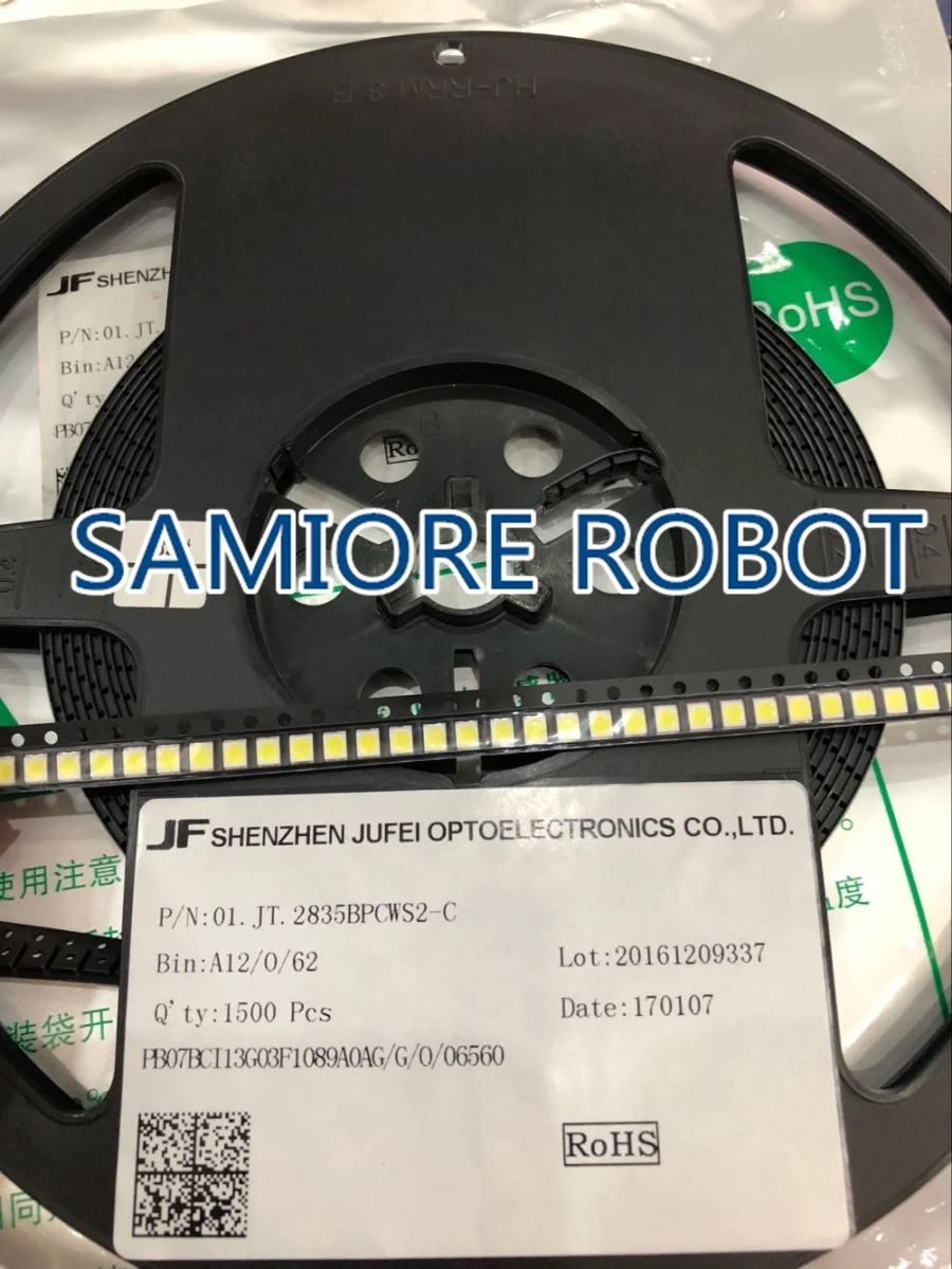 100pz/лот Jufei 3528 SMD светодиодный 2835 6 V bianco Freddo 96LM для телевизора с ЖК