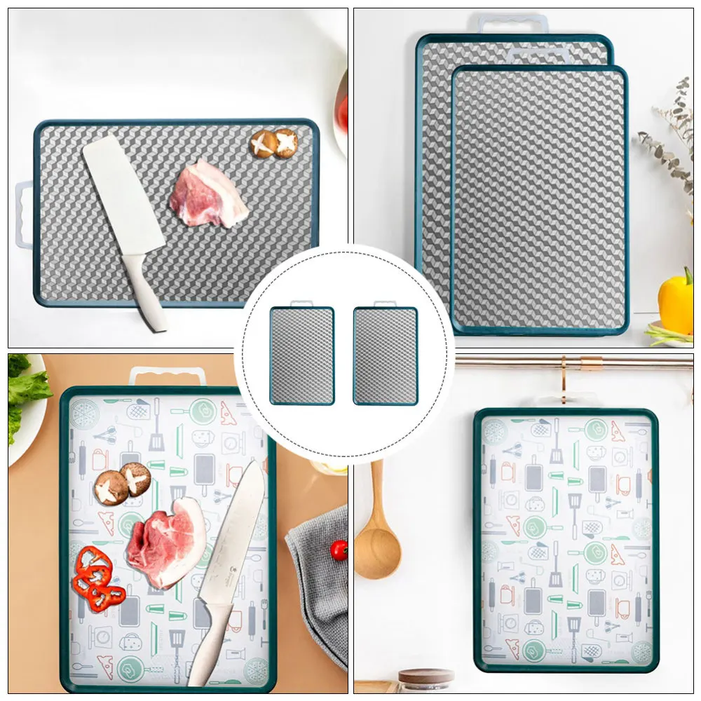 

2Pcs Creative Chopping Board Double-sided Fruit Cutting Boards Chopping Blocks
