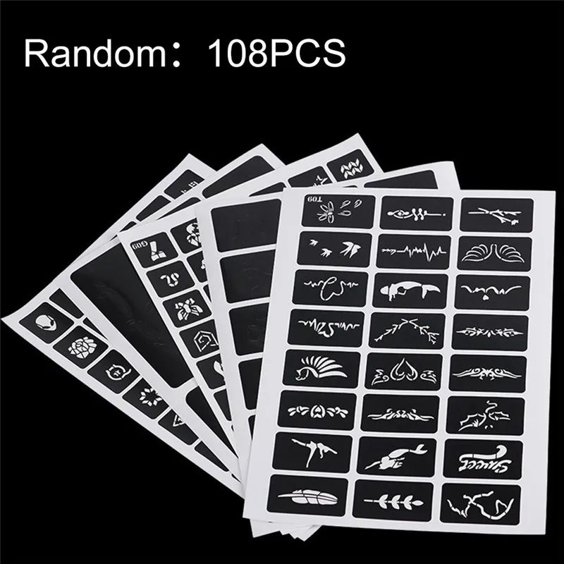 108 шт. трафареты для татуировок | Красота и здоровье