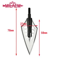 12 pcs poweful 144 grain arrowhead for hunting 2 blade black anodized aluminum broadhead crossbow recurve bow diy accessories