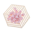 100 шт. Письмо жемчуг силиконовые розовый алфавит детские бусины для прорезывания зубов BPA бесплатно единорог новорожденных жевательная соска клип цепи аксессуары