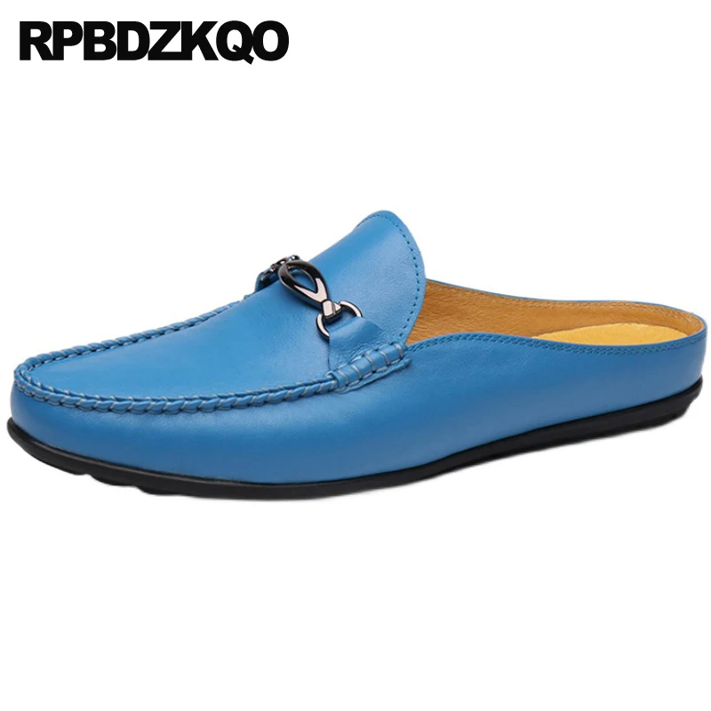 Настоящая кожа мокасины мулы белый Британский стиль слипоны Бургундия Мужская
