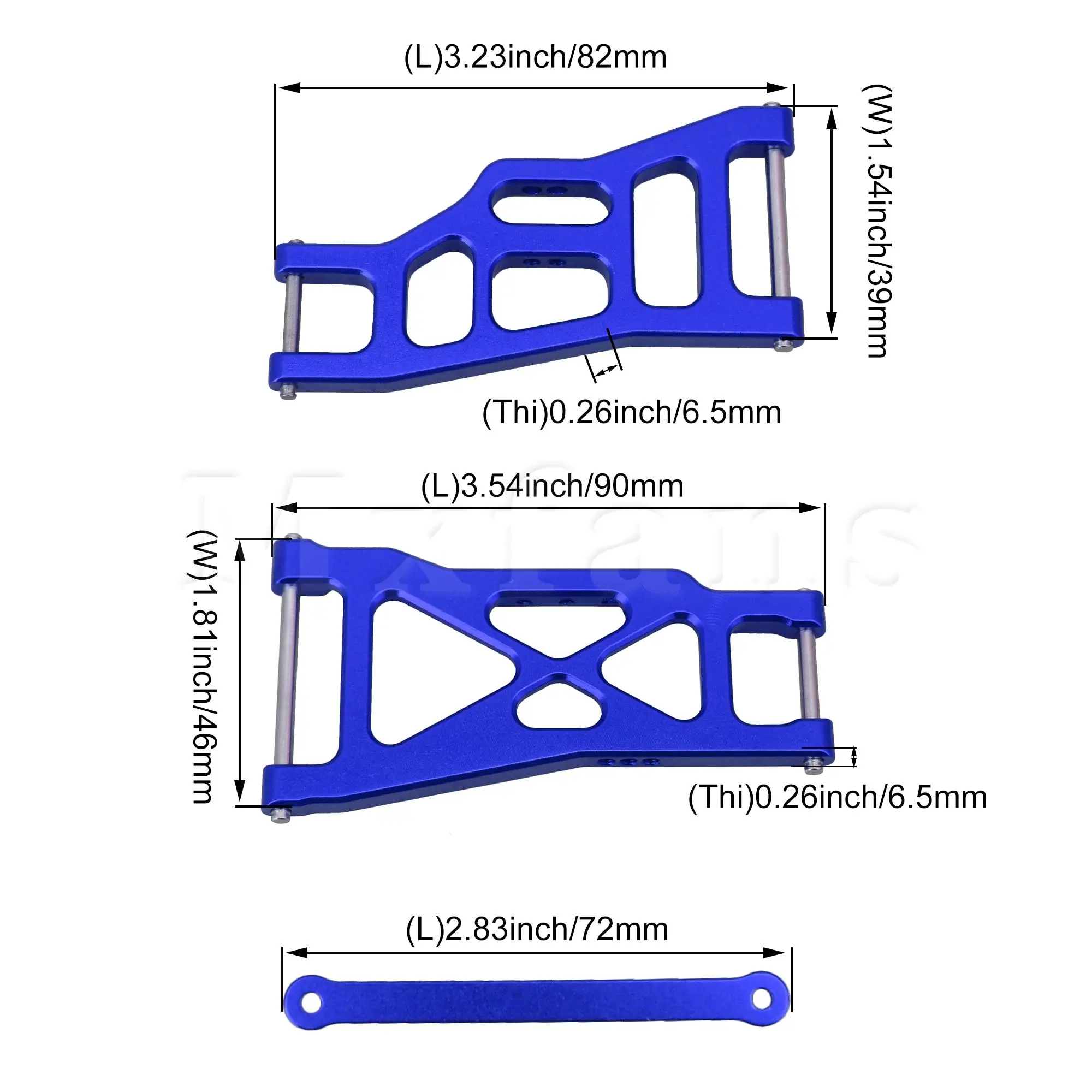 

Mxfans 4Pcs Navy Blue RC Car 1:10 Lower Suspension Arm Replacement for Traxxas