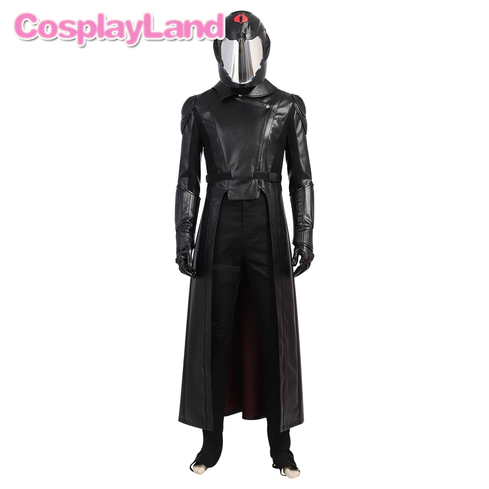 G I Joe Cobra Commander Cosplay Costume Halloween Outfit For Adult Men Retaliation Snake Eyes Black Suit Fancy Helmet Costumes