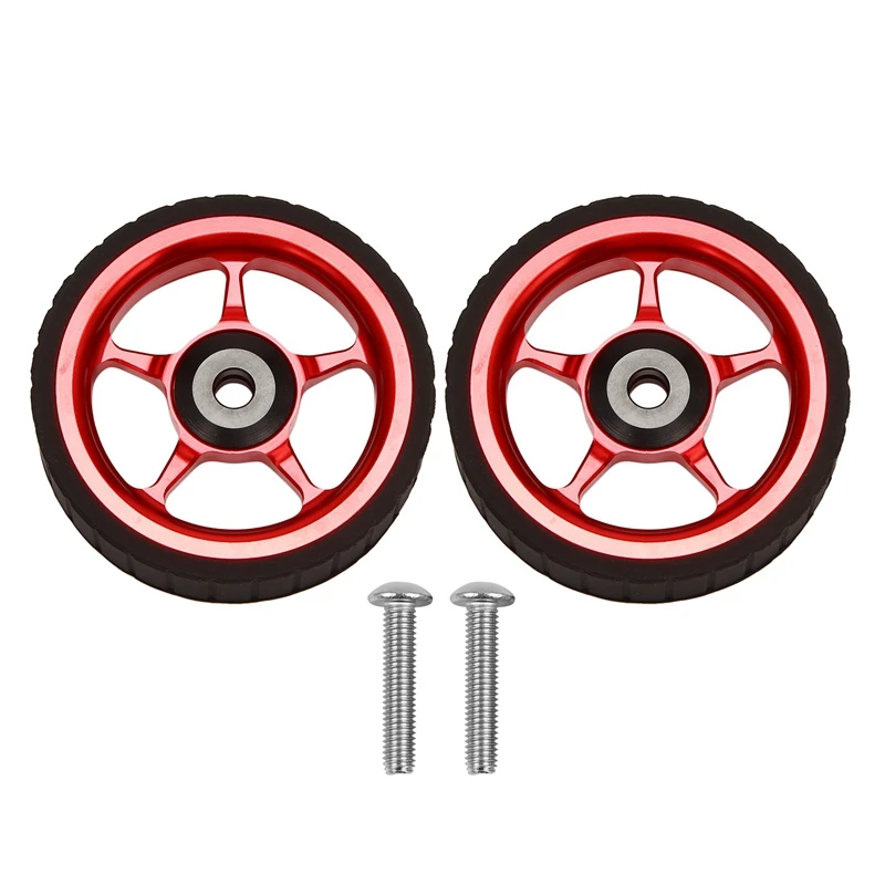 

1 Pair Folding Bike Widen Easy Wheel for Brompton Aluminum Alloy Easy Wheel Ultralight Push Wheels Cycling Parts