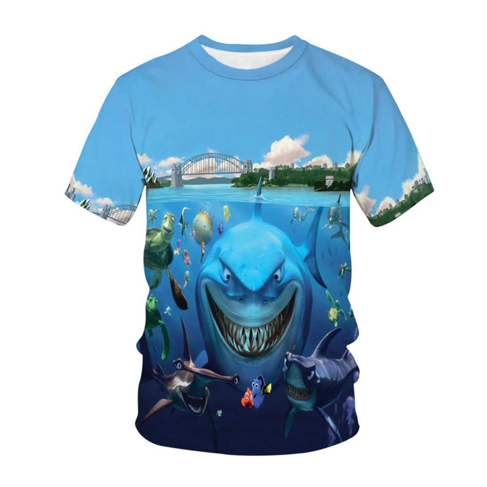 

Summer New funny fish pattern printing juvenile Harajuku T-shirt hip-hop fishing T-shirt 2021 new child clothing 3D T-shirt top