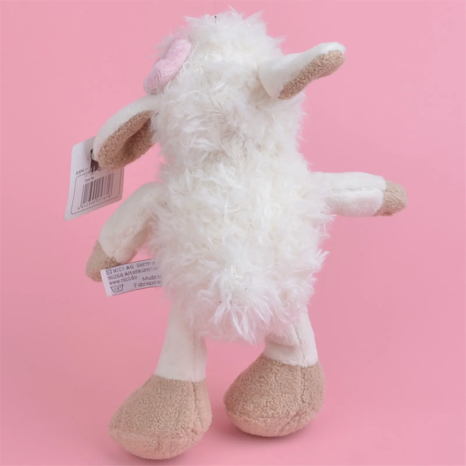 

25 / 35cm White Sheep with Head Flower Stuffed Plush Toy Soft Doll Animals Lamb Girls Baby Kids Birthday Gift